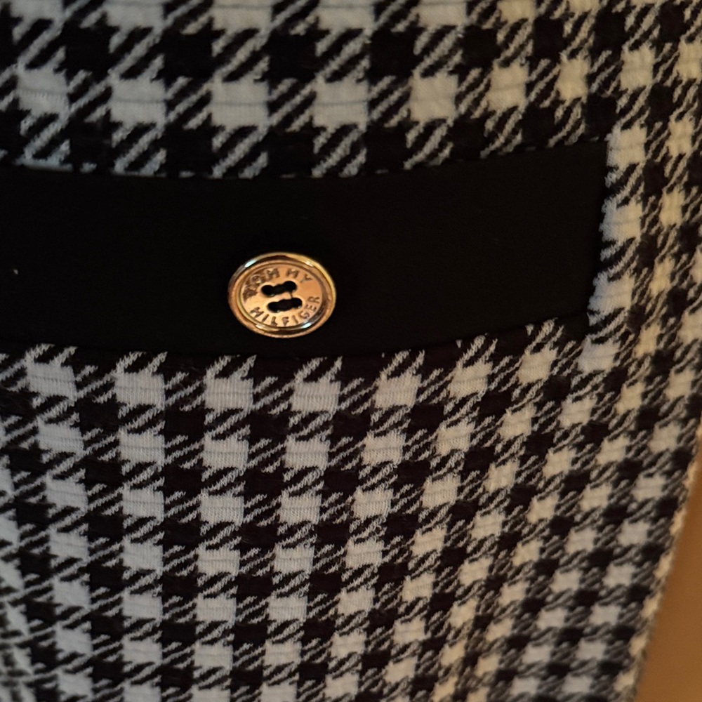 Tommy Hilfiger Black and White Houndstooth Dress - Picture 3 of 6